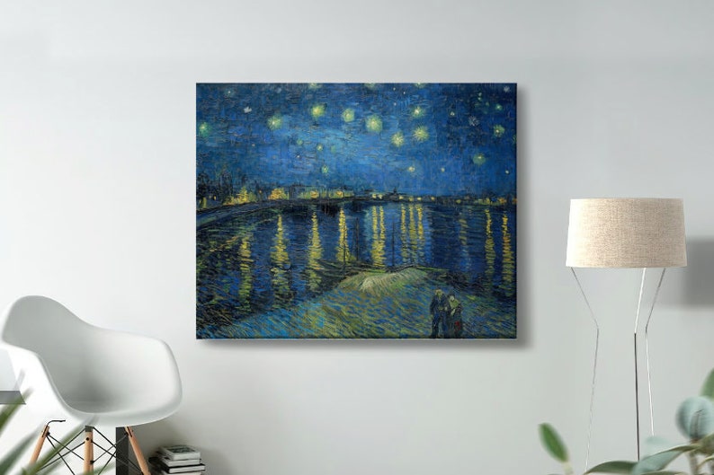 Starry Night Over the Rhone 1888 by Vincent Van Gogh - Impressionism ...