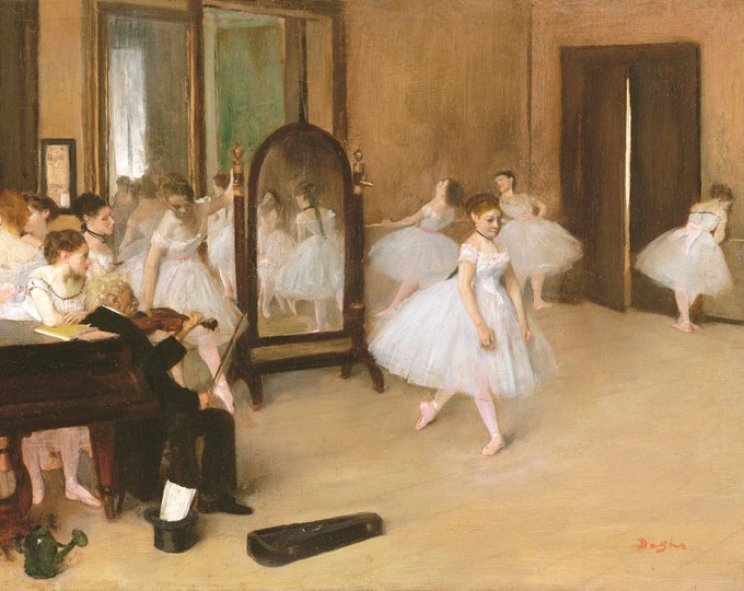 Edgar Degas - The Dancing Class (1870) - French Impressionists - Digital Art Download