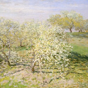 Claude Monet - Spring - Fruit Trees in Bloom  (1873) - French Impressionists - Digital Art Download