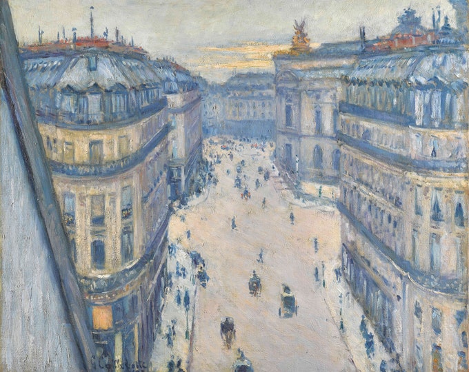 Gustave Caillebotte - Rue Halevy vue d un sixieme etage  (1878) - Digital Art Download