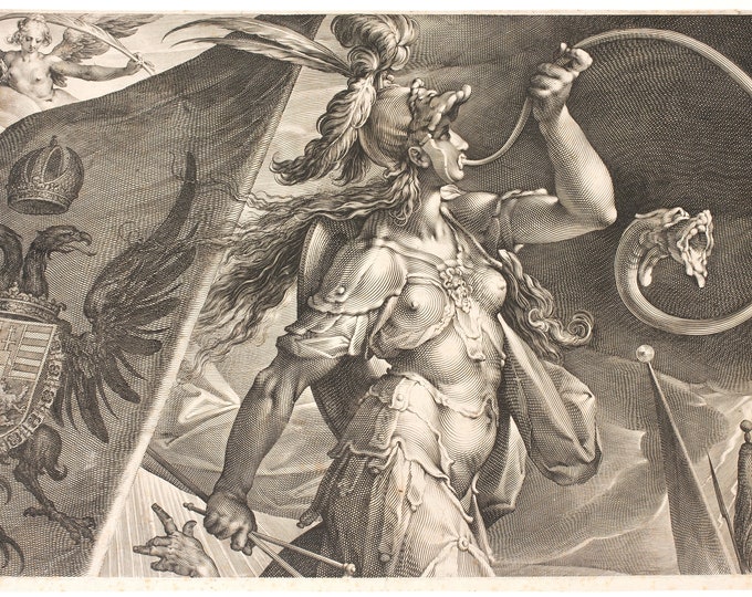 Bartholomeus Spranger Flemish - Bellona Leading the Armies of the Empire against the Turks - 1600 - Mythological Art - Digital Art Download