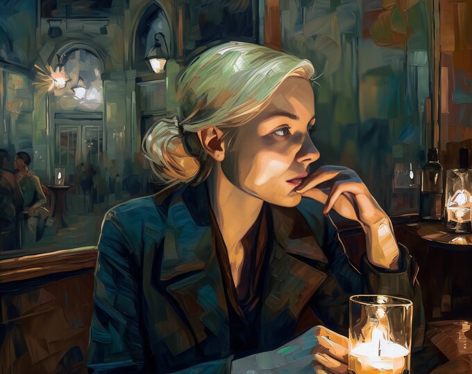 Woman in a Cafe - Seance - 2023 - Ronald MacLennan