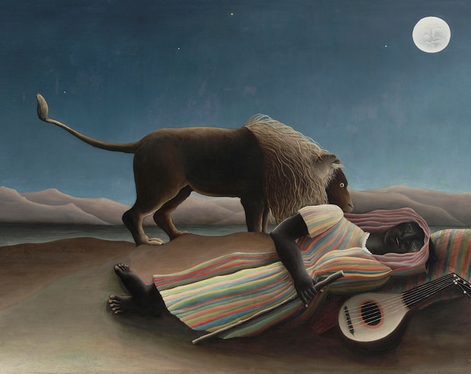 Henri Rousseau - The Sleeping Gypsy - La Bohemienne endormie 1897
