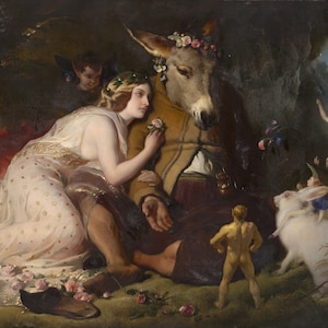 Edwin Landseer - Scene from A Midsummer Night&#39;s Dream. Titania and Bottom  (1851) - Digital Art Download
