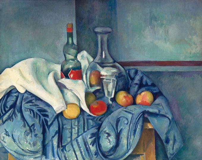 Paul Cezanne - The Peppermint Bottle  (1893) - French Impressionists - Digital Art Download