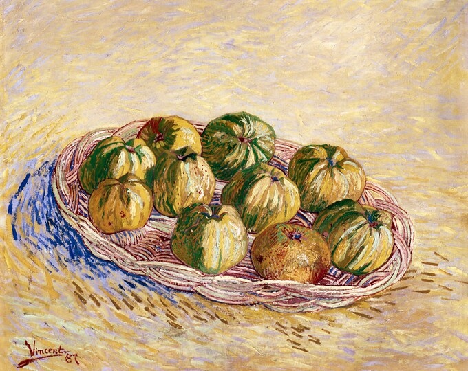 Vincent Van Gogh - Still Life - Basket of Apples 1887 - Impressionism - Digital Art - Printable JPG File