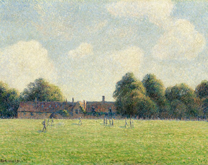Camille Pissarro - Hampton Court Green (1891) - Digital Art Download