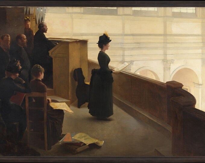 Henry Lerolle - Organ Rehearsal 1885 - French Painter - Digital Art Download