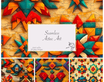 Aztec Seamless Digital Paper: 20 Tribal Designs (JPG) - Etsy
