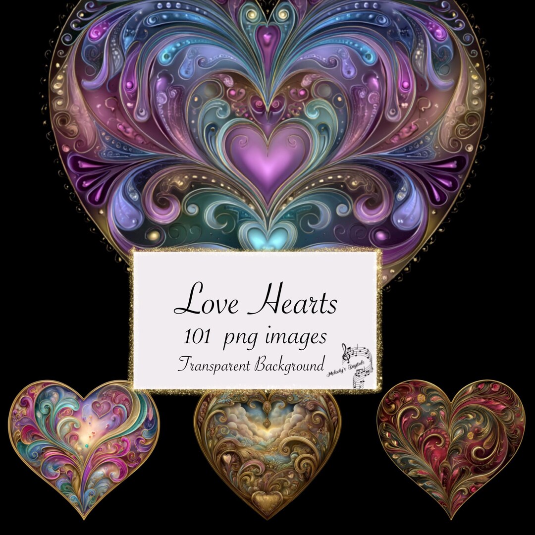Valentine Glitter Heart Clipart, Sparkle PNG (digital Download) - Etsy