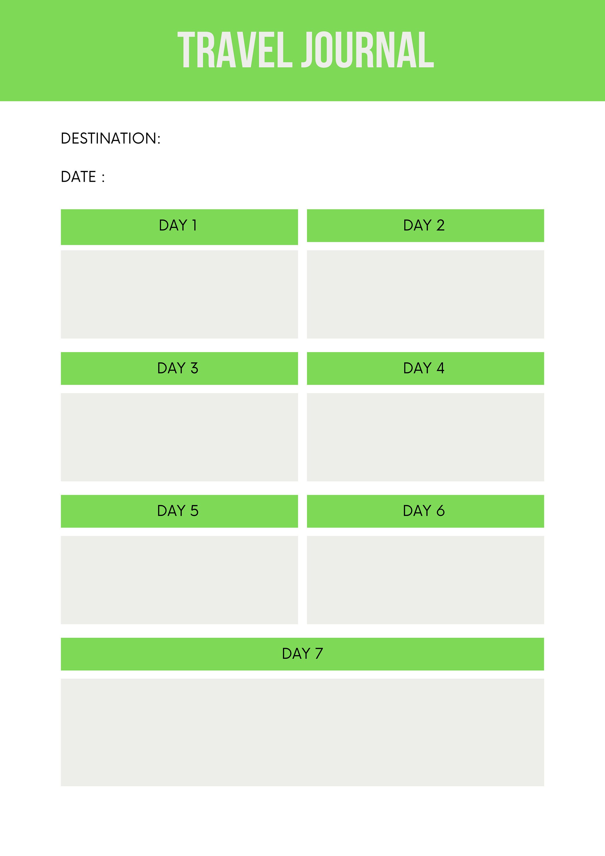 Travel Planner Travel Journal Travel Journal Digital Travel Journal