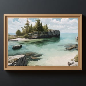 Georgian Bay, Ontario Print – Crystal Clear Water Landscape Wall Art, Bruce Peninsula Coastal Scene