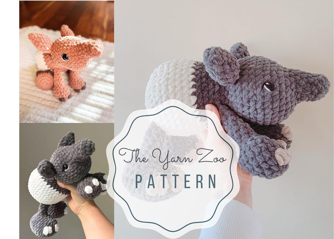 Tapir Pattern Tapir Crochet Pattern - Amigurumi - Etsy