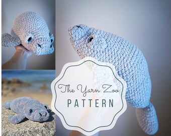 Patrón de Ganchillo Manatí - Amigurumi