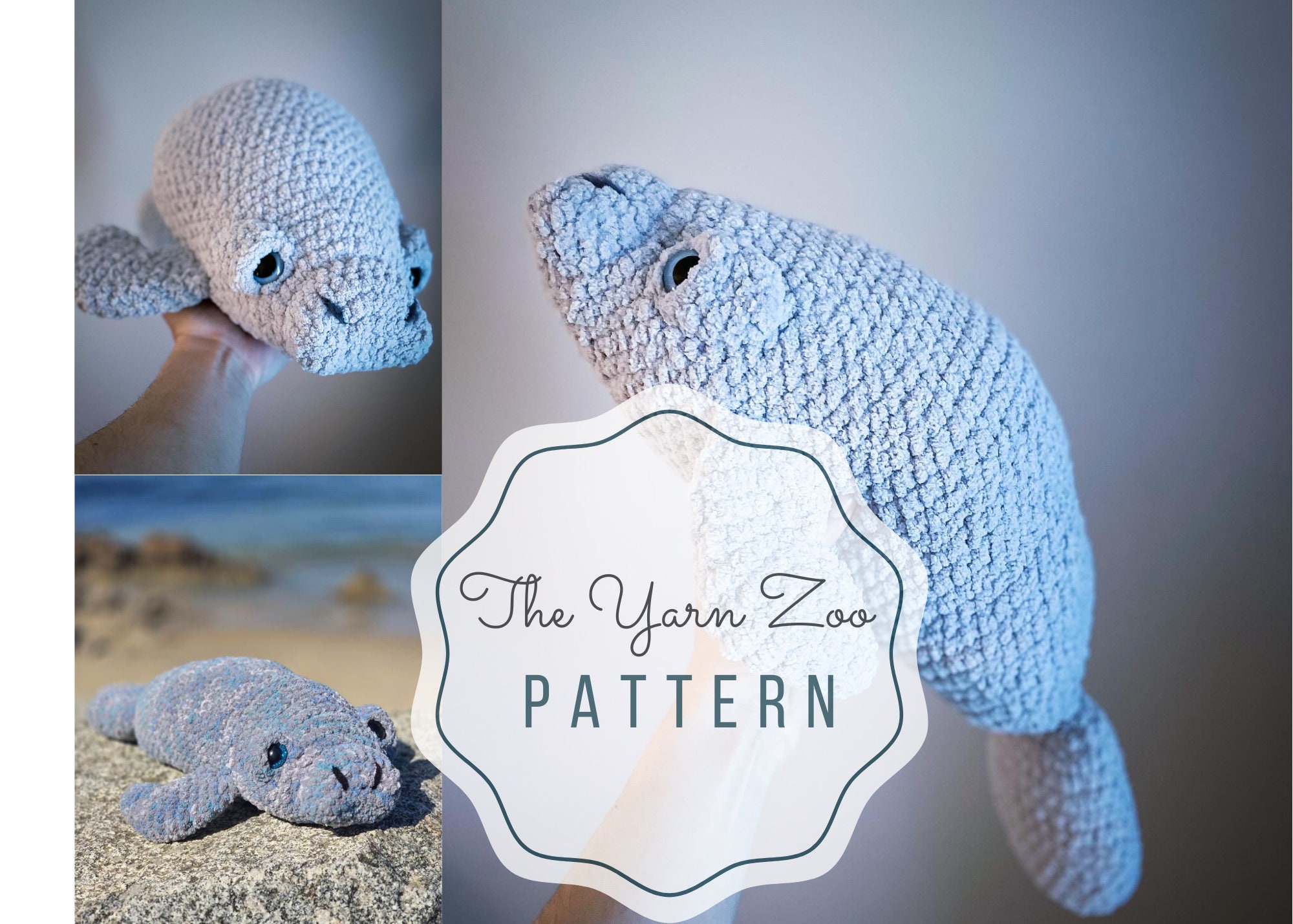 Manatee Amigurumi Crochet Pattern