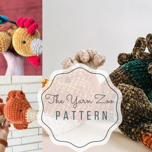 Large Rooster Crochet Pattern - Amigurumi