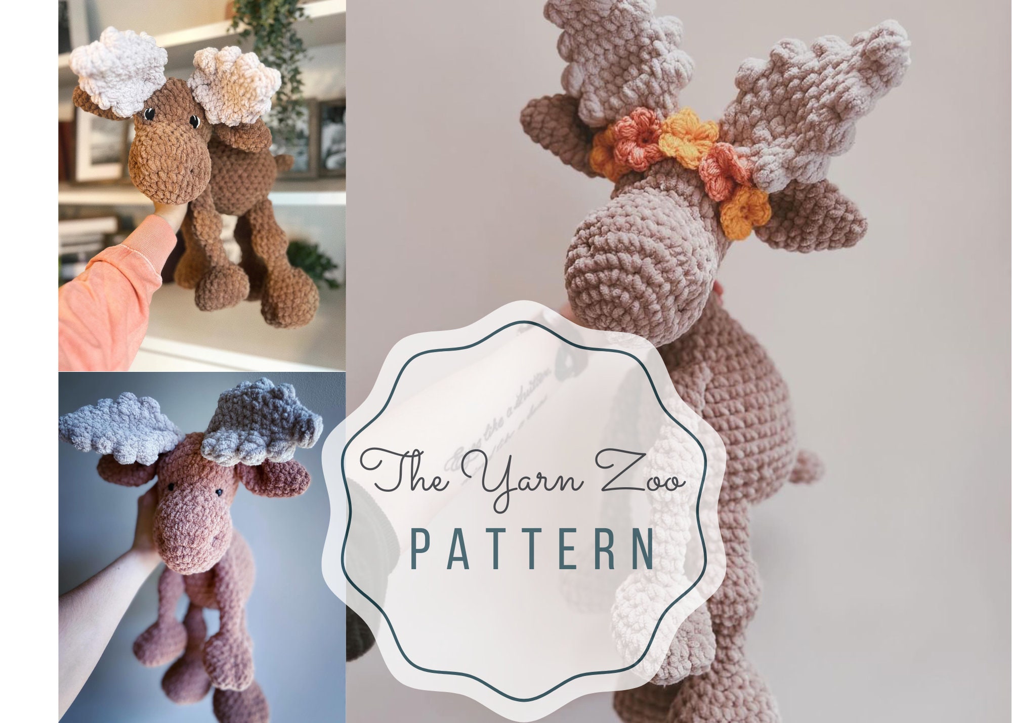 30 Moose Crochet Patterns: Woodland Amigurumi, Loveys, Plushies, and More 9 Massey the Moose Crochet Pattern
