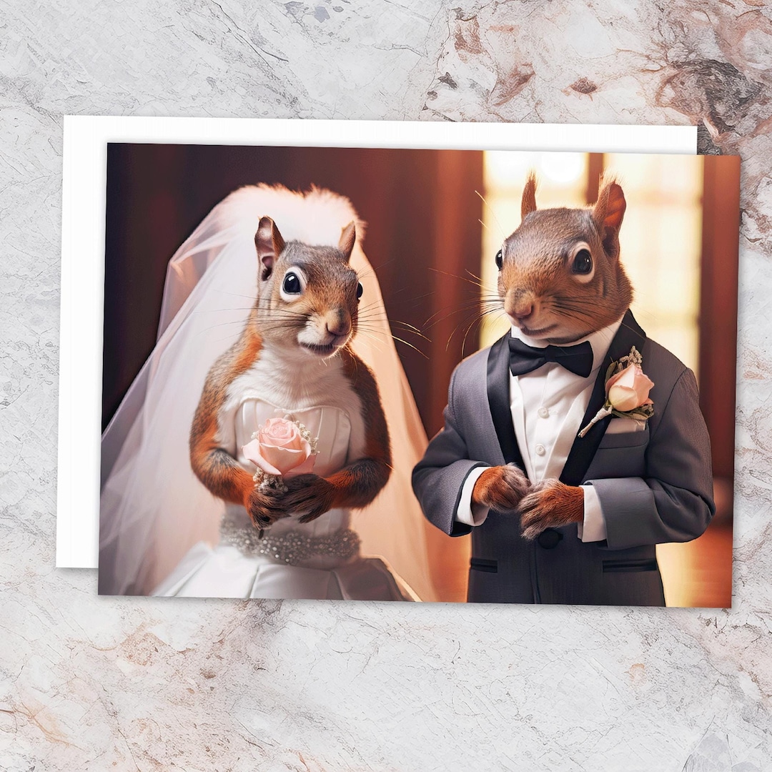 Wedding Squirrels, Bride and Groom Squirrels for Marriage and Weddings