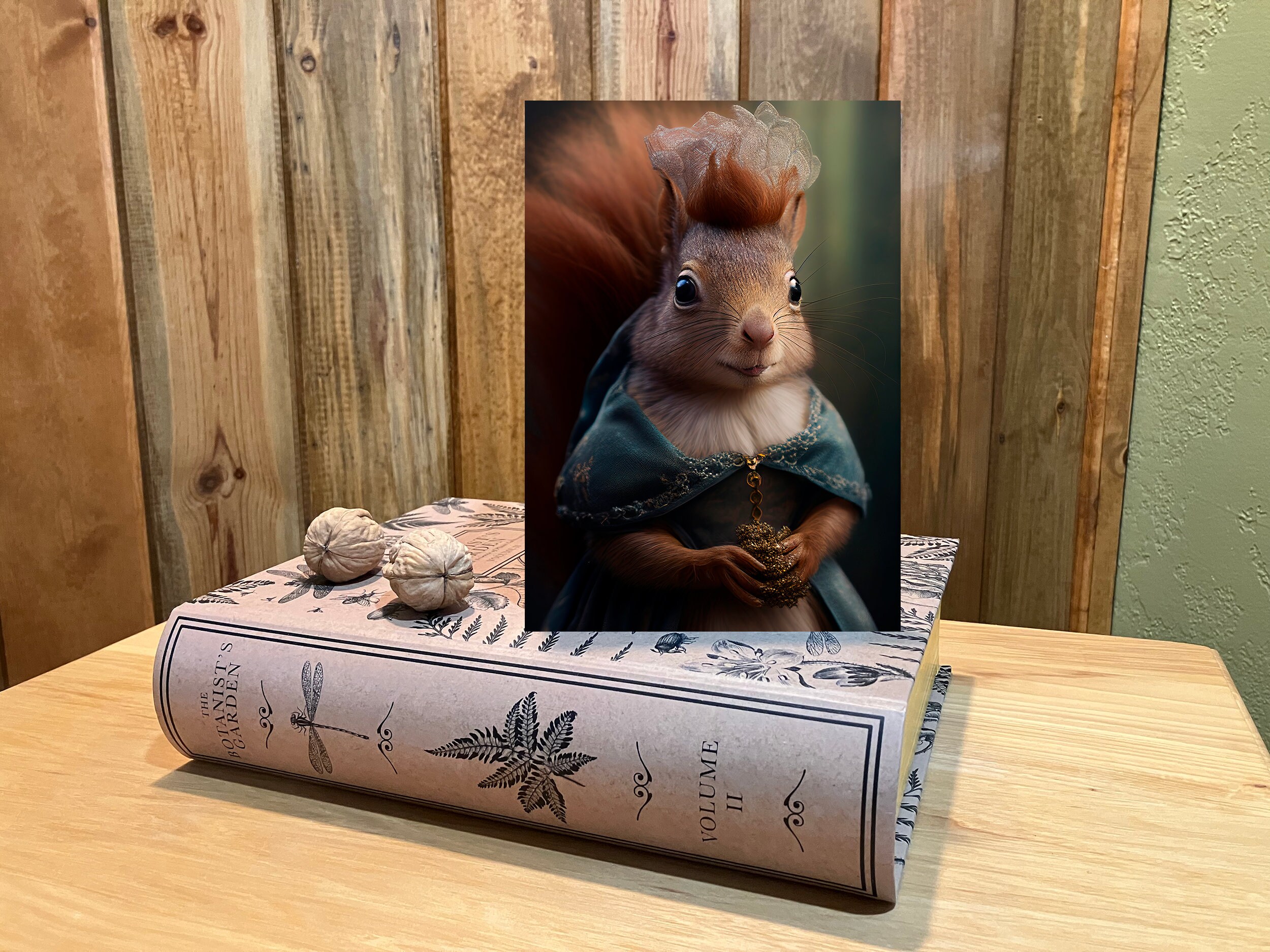 Squirrel Card With Squirrel Wearing Dress, Funny Squirrel Card ...