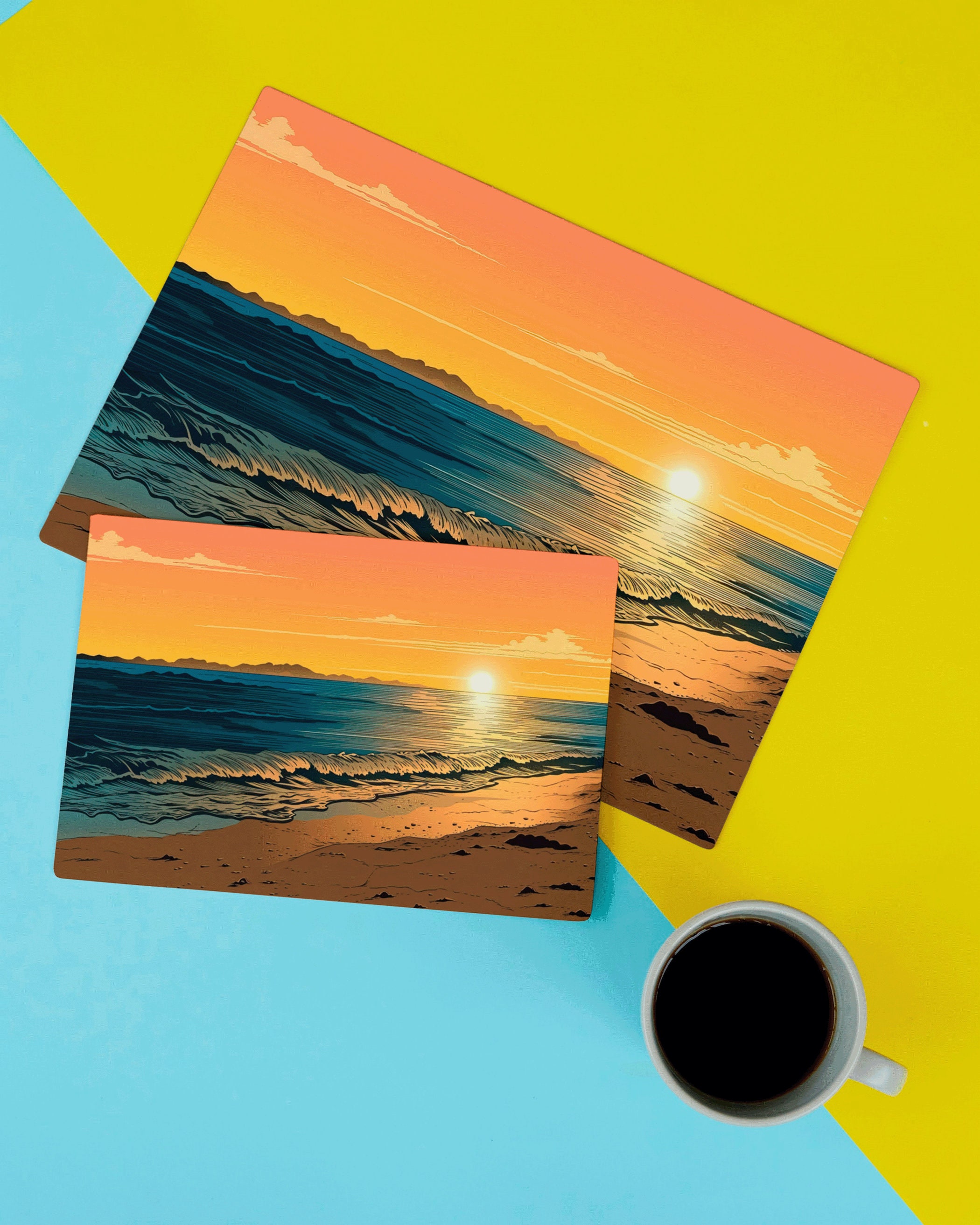 Ocean Sunset Landscape 5x7 Personalized Custom Greeting Card - Etsy