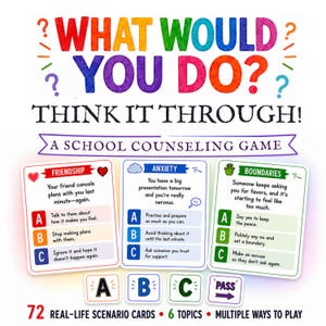 Teen School Counseling Game: SEL & Coping Skills Activity (Printable)
