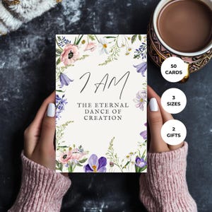 Afirmaciones femeninas divinas / Arte de pared imprimible YO SOY / Baraja de cartas empoderadoras para mujeres / Descarga instantánea / Regalo de maternidad sagrada