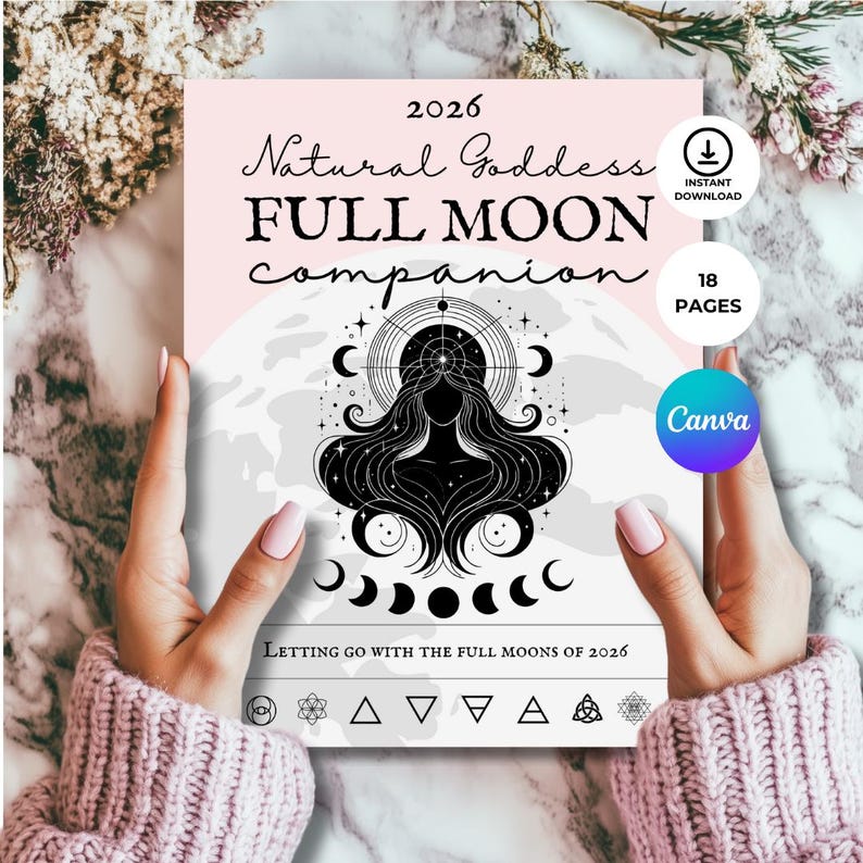 Full Moon Calendar, Lunar Guide 2026, Seasonal Astrology, Witchy Ritual ...