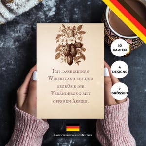 Kakao-intentiekaarten | Zeremonielle Kakao-Idee | Bio-Kakao-Geschenkset Manifestationsaktivität für Frauen-Retreats Pflanzenheilkunde-Tool