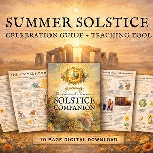 Gids zomerzonnewende, lesmateriaal heilige plaatsen, holistisch thuisonderwijs (afdrukbare pdf)