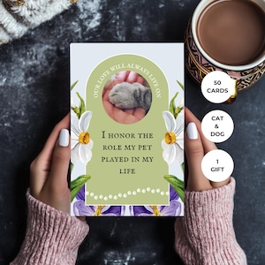 Cartes d'affirmation d'un animal de compagnie en deuil | Cadeau imprimable pour animal de compagnie en deuil | Carte de sympathie Perte d'un animal de compagnie | Faire face à la mort d'un chien | Souvenirs de chat bien-aimé