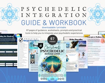 Psychedelisches Integrationsbuch / Psychedelisches Integrationstagebuch / Integrationsleitfaden / Psychedelische Therapie / Psychedelischer Practitioner