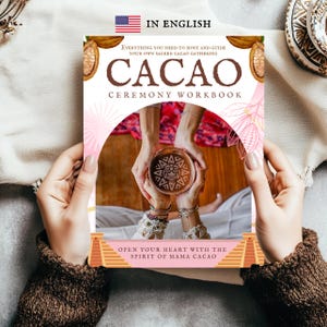 Werkboek Cacaoceremonie | Heilig ceremonieel cacaodagboek | Idee voor damesretraite | Cadeauset biologische rauwe cacao | Goddelijk vrouwelijk genezingscadeau