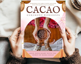 Cacao Ceremony Retreat Facilitator Workbook, Feminine Healing Journal (PDF Download)