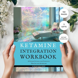 Werkboek ketamine-integratie, KAT, ketamine-geassisteerde therapie, healingjournaal, ondersteuning nazorg, schadebeperking, afdrukbare sessiegrafieken