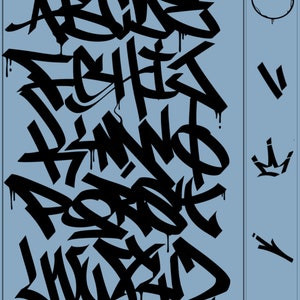 Conjunto de sellos de graffiti estilo mano Procreate
