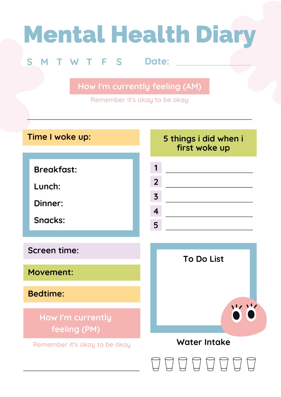Mental Health Diary // INSTANT DOWNLOAD - Etsy