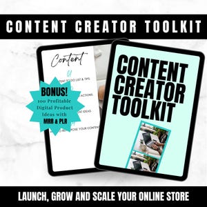 Content Creator Social Media Content Vault Kit with Private Label Rights and Master Resell Rights DFY Marketing Guide with Viral Hooks