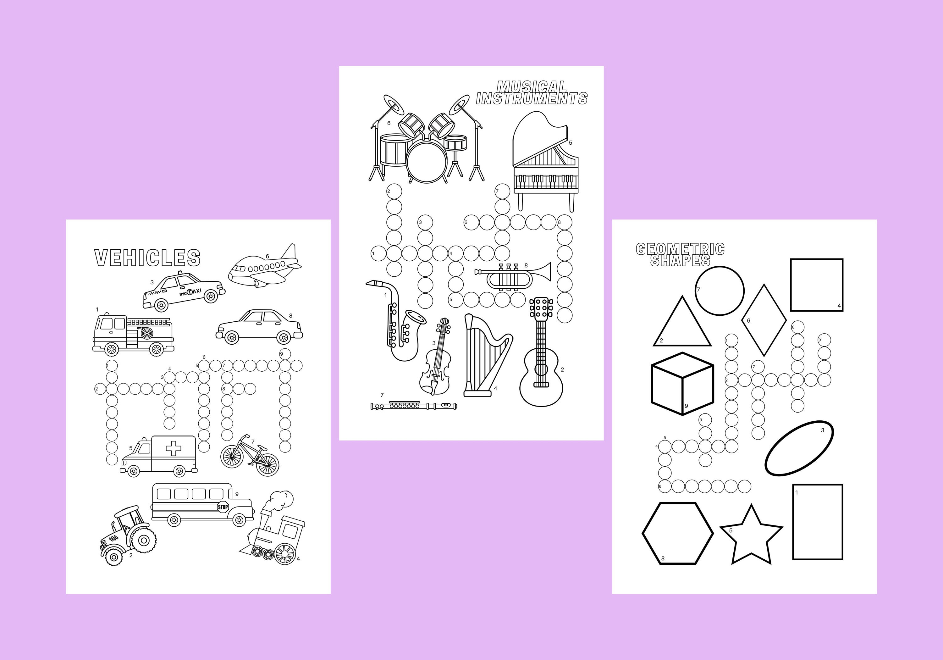Printable Crossword Puzzles - Coloring - Worksheet - Activity for Kids