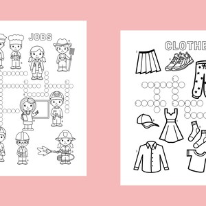 Printable Crossword Puzzles - Coloring - Worksheet - Activity for Kids