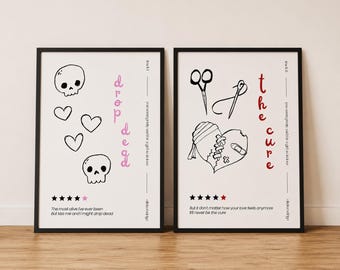 Olivia Rodrigo You Seem Pretty Sad For A Girl So In Love Album | 13 Posters Print Set (Ink Version)