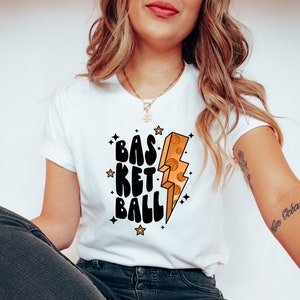 Basketball Game Day Shirt, Basketball Bolt Shirt, Basketball Season T Shirt, Sports Shirt, Basketball Lover Gift, Funny Basketball Tshirt
