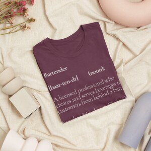 Bartender Definition Shirt, Bartender Gift, Bartending T-Shirt, Intoxicologist T Shirt, Mixologist Tshirt, Barmen Shirt, Barmaid Shirt