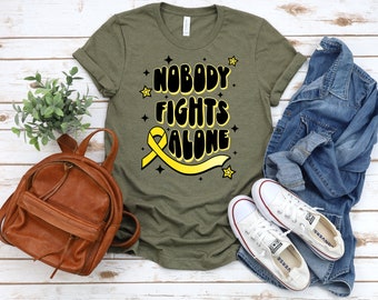 Yellow Ribbon Cancer Awareness T-shirt: Cancer Support Gift