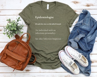 Rolig epidemiologdefinition T-shirt: Infektionsinspektör