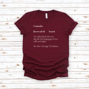 Counselor Definition Tshirt, School Counselor Gift, Teenage Translator Counselor Shirt, Guidance Counselor T Shirt, Gift For Counselor