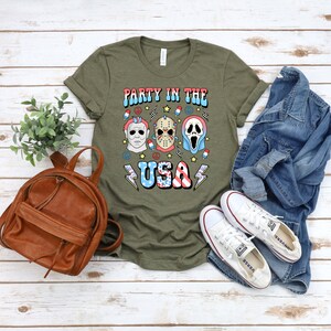 Funny 4th Of July Shirt, Horror Fourth Of July Tshirt, Party In The USA 4th of July T shirt, Patriotic Shirt, Horror 4th American Shirt