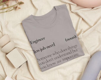 Grappig T-shirt met definitie van ingenieur: cadeau voor technische student