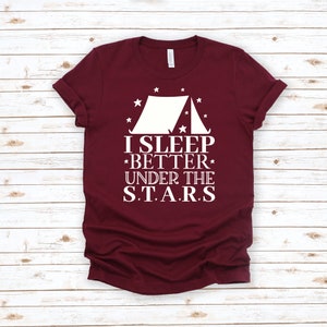 I Sleep Under The Stars Shirt, Camping Tshirt, Explorer Tshirt, Camper Tshirt, Camping Fire Shirt, Nature Lover Shirt, Outdoor T Shirt