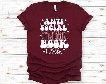 Antisocial bokklubb T-shirt: Läsargåva, lärartröja