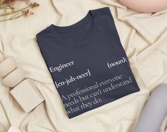 Grappig T-shirt met definitie van ingenieur: cadeau voor technische student
